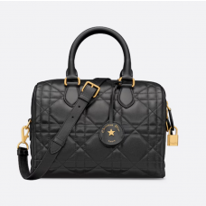 Dior Groove 25 Bag Black Macrocannage Calfskin