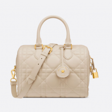 Dior Groove 25 Bag Dusty Ivory Macrocannage Calfskin