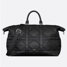 Dior Weekender 40 Black Maxicannage Calfskin